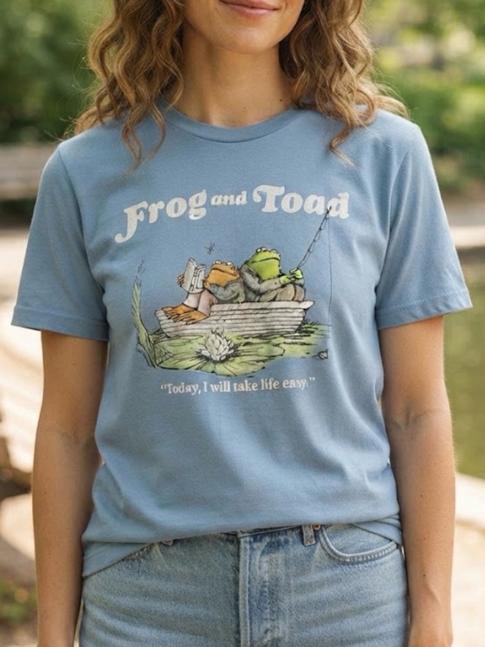 Frog and Toad Light Blue Graphic Short Sleeve Tee